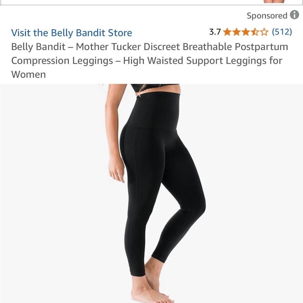 Belly Bandit Mother Tucker leggings size large